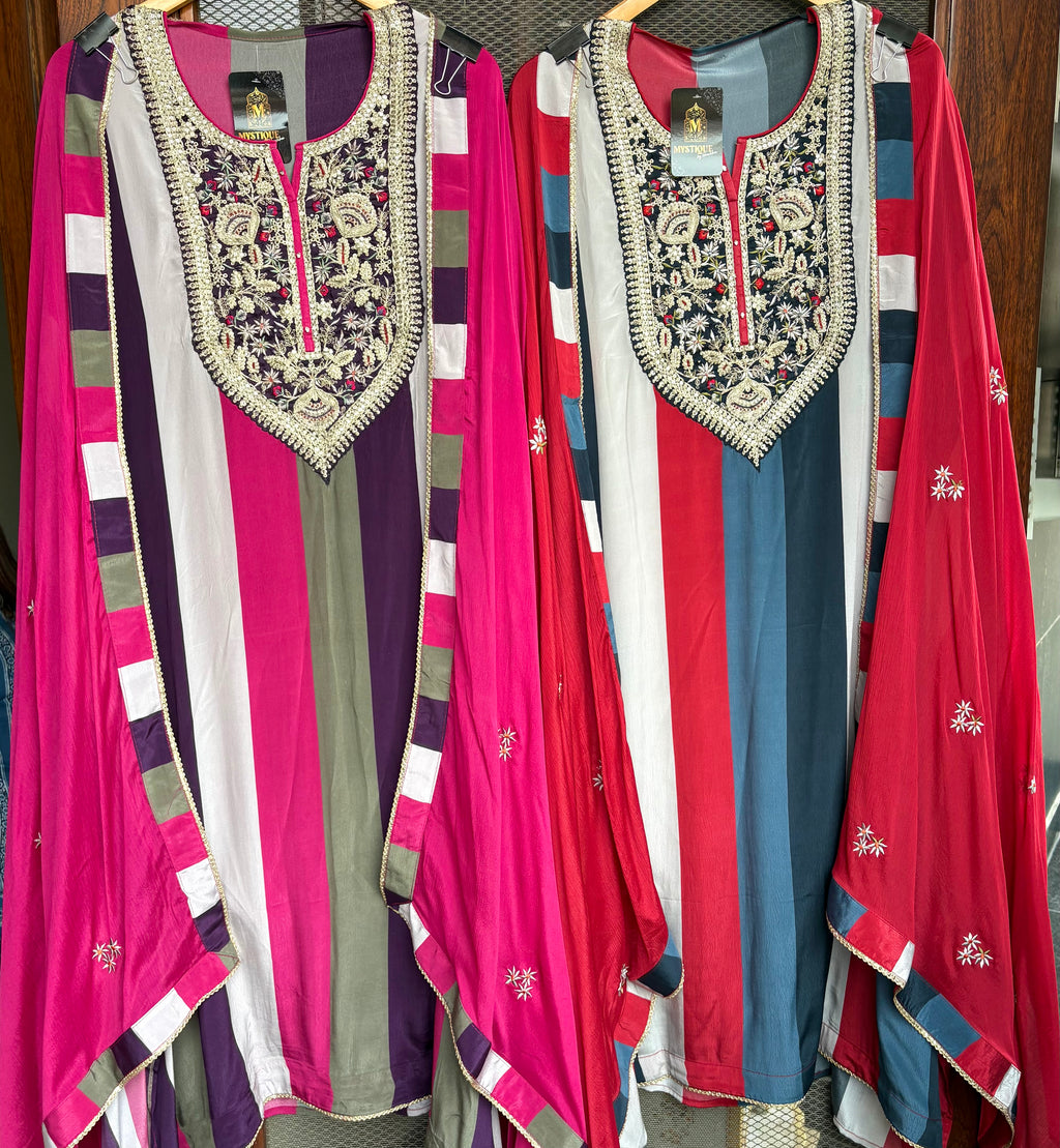 Ziya Striped Crepe Suit